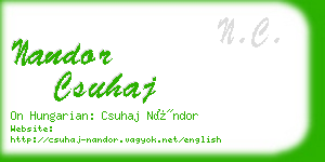 nandor csuhaj business card